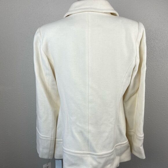 NWT Anne Klein Ivory White Wool Blend Jacket Size M - Picture 7 of 9